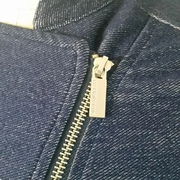 Liz Claiborne Blue Jacket Blazer Zip Petite PS - Picture 5 of 7